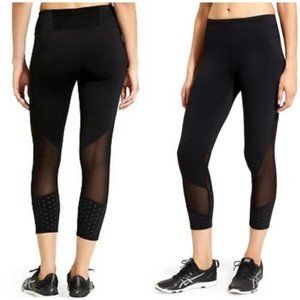 Athleta Black Mesh Panel Leggings